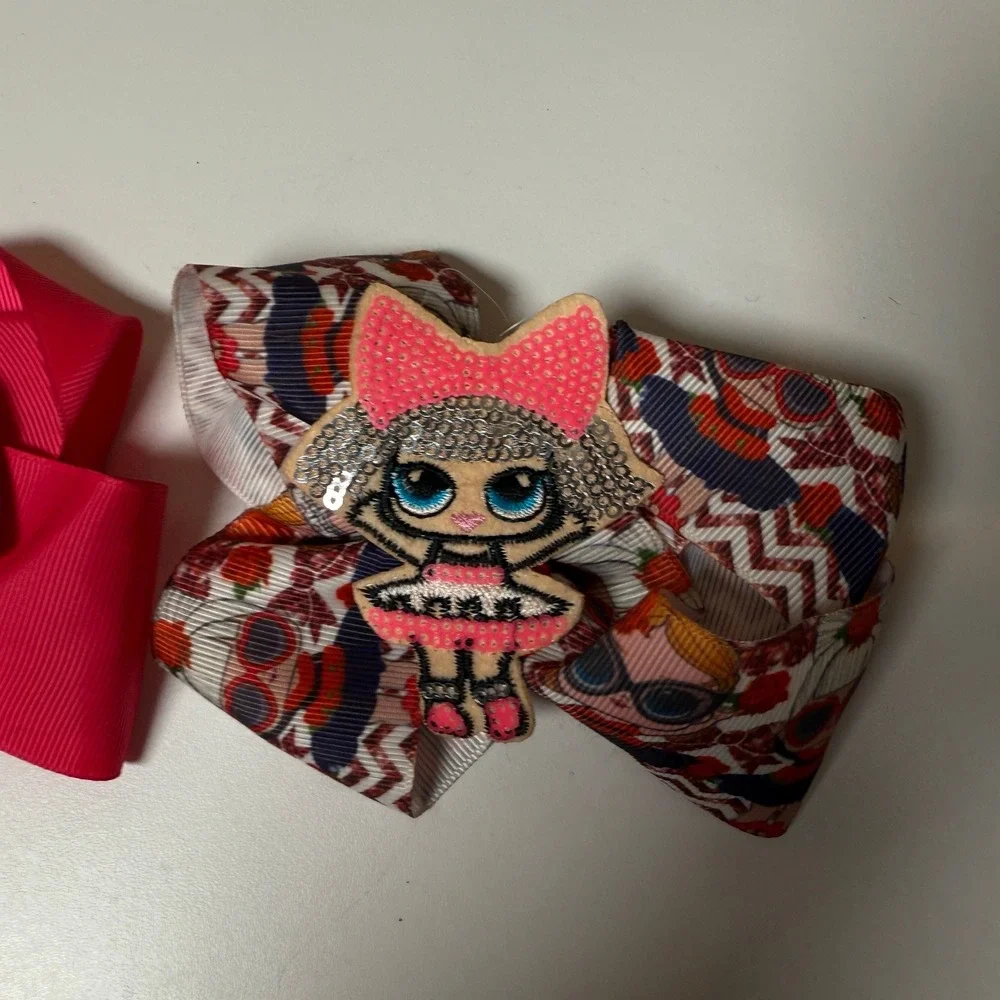 LOL Surprise Doll Hair Bows Set‎ Fuchsia Glitter Sparkle Girls Accessories
